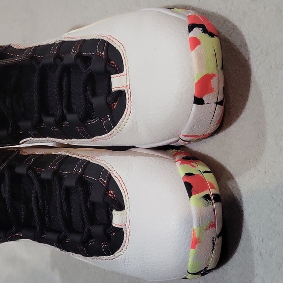 Air Jordan 10 Retro SE BV1843 176 White/Barely Volt-Black Sneakers - Picture 8 of 14